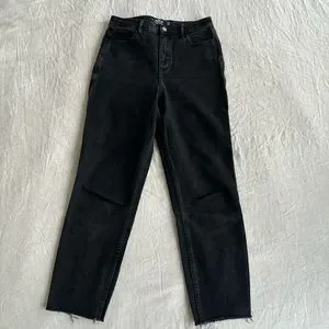 Hollister black mom jeans hot sale